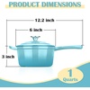 image:imageEfar 1Qt amp 2Qt Enameled Cast Iron Sauce Pan Set with Selfbasting Lids  Small Heavy Duty Dutch Oven Pot for All Kitchen Stove InductionReady amp Easy Clean PinkLight Blue