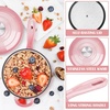 image:imageEfar 1Qt amp 2Qt Enameled Cast Iron Sauce Pan Set with Selfbasting Lids  Small Heavy Duty Dutch Oven Pot for All Kitchen Stove InductionReady amp Easy Clean PinkPink