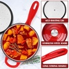 image:imageEfar 1Qt amp 2Qt Enameled Cast Iron Sauce Pan Set with Selfbasting Lids  Small Heavy Duty Dutch Oven Pot for All Kitchen Stove InductionReady amp Easy Clean PinkRed