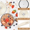 image:imageEfar 1Qt amp 2Qt Enameled Cast Iron Sauce Pan Set with Selfbasting Lids  Small Heavy Duty Dutch Oven Pot for All Kitchen Stove InductionReady amp Easy Clean PinkCream