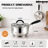 image:imageEfar 3 Quart Saucepan TriPly Base Stainless Steel Sauce Pot with Lid  Small Milk Sauce Pan with StayCool Handle for Home Kitchen Cooking Compatible with All Cooktops Nontoxic Dishwasher Safe2 Quart