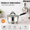 image:imageEfar 3 Quart Saucepan TriPly Base Stainless Steel Sauce Pot with Lid  Small Milk Sauce Pan with StayCool Handle for Home Kitchen Cooking Compatible with All Cooktops Nontoxic Dishwasher Safe3 Quart