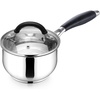 image:imageEfar 3 Quart Saucepan TriPly Base Stainless Steel Sauce Pot with Lid  Small Milk Sauce Pan with StayCool Handle for Home Kitchen Cooking Compatible with All Cooktops Nontoxic Dishwasher Safe1 Quart