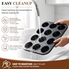 image:imageEfar 12Cup Muffin Pan 2 Pack Nonstick Carbon Steel Cupcake Pan Tin Tray  Metal Bakeware Muffin Baking Tins for Oven Standard Size Ideal for Muffins Cake Tart Brownies Easy Clean amp Nontoxic1