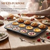image:imageEfar 12Cup Muffin Pan 2 Pack Nonstick Carbon Steel Cupcake Pan Tin Tray  Metal Bakeware Muffin Baking Tins for Oven Standard Size Ideal for Muffins Cake Tart Brownies Easy Clean amp Nontoxic1