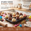 image:imageEfar 12Cup Muffin Pan 2 Pack Nonstick Carbon Steel Cupcake Pan Tin Tray  Metal Bakeware Muffin Baking Tins for Oven Standard Size Ideal for Muffins Cake Tart Brownies Easy Clean amp Nontoxic1