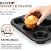 image:imageEfar 12Cup Muffin Pan 2 Pack Nonstick Carbon Steel Cupcake Pan Tin Tray  Metal Bakeware Muffin Baking Tins for Oven Standard Size Ideal for Muffins Cake Tart Brownies Easy Clean amp Nontoxic2