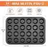 image:imageEfar Muffin Pan Set of 2 Regular 12Cup amp Mini 24Cup Cupcake Pan  Nonstick Carbon Steel Muffin Tins for Easy Release 2 Sizes for Baking Muffins amp Cupcakes WarpFree amp Even Baking Oven SafeCarbon Steel
