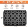 image:imageEfar Muffin Pan Set of 2 Regular 12Cup amp Mini 24Cup Cupcake Pan  Nonstick Carbon Steel Muffin Tins for Easy Release 2 Sizes for Baking Muffins amp Cupcakes WarpFree amp Even Baking Oven SafeCarbon Steel