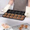 image:imageEfar Muffin Pan Set of 2 Regular 12Cup amp Mini 24Cup Cupcake Pan  Nonstick Carbon Steel Muffin Tins for Easy Release 2 Sizes for Baking Muffins amp Cupcakes WarpFree amp Even Baking Oven SafeCarbon Steel