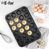 image:imageEfar Muffin Pan Set of 2 Regular 12Cup amp Mini 24Cup Cupcake Pan  Nonstick Carbon Steel Muffin Tins for Easy Release 2 Sizes for Baking Muffins amp Cupcakes WarpFree amp Even Baking Oven SafeCarbon Steel