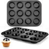 image:imageEfar 12Cup Muffin Pan 2 Pack Nonstick Carbon Steel Cupcake Pan Tin Tray  Metal Bakeware Muffin Baking Tins for Oven Standard Size Ideal for Muffins Cake Tart Brownies Easy Clean amp Nontoxic2
