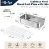 image:imageEfar Loaf Pan with Lids Stainless Steel Bread Pans for Homemade Bread  9 x 5 Inch Rectangle Baking Tins for Sourdough Meatloaf Banana Cake Nontoxic amp Dishwasher Safe  Set of 4Set of 1