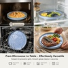 image:imageEfar Stoneware Dinnerware Set 12Piece Plates and Bowls Sets for 4  Modern Dishes for Kitchen Dining Reactive Glazing Ripple Design Chip Resistant Microwave amp Dishwasher Safe Reactive BlueReactive Blue