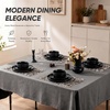 image:imageEfar Stoneware Dinnerware Set 12Piece Plates and Bowls Sets for 4  Modern Dishes for Kitchen Dining Reactive Glazing Ripple Design Chip Resistant Microwave amp Dishwasher Safe Reactive BlueMatte Black