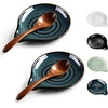 image:imageEfar Spoon Rest Ceramic Spoon Holder for Stove Top HeatResistant  5 Inch Utensils Rest for Coffee Bar amp Kitchen Counter Decor Fits Ladles amp Spatulas Dishwasher Safe Celadon GreenBlue