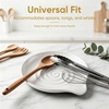 image:imageEfar Spoon Rest Ceramic Spoon Holder for Stove Top HeatResistant  5 Inch Utensils Rest for Coffee Bar amp Kitchen Counter Decor Fits Ladles amp Spatulas Dishwasher Safe Celadon GreenWhite