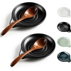 image:imageEfar Spoon Rest Ceramic Spoon Holder for Stove Top HeatResistant  5 Inch Utensils Rest for Coffee Bar amp Kitchen Counter Decor Fits Ladles amp Spatulas Dishwasher Safe Celadon GreenBlack