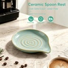 image:imageEfar Spoon Rest Ceramic Spoon Holder for Stove Top HeatResistant  5 Inch Utensils Rest for Coffee Bar amp Kitchen Counter Decor Fits Ladles amp Spatulas Dishwasher Safe Celadon GreenGreen