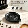 image:imageEfar Spoon Rest Ceramic Spoon Holder for Stove Top HeatResistant  5 Inch Utensils Rest for Coffee Bar amp Kitchen Counter Decor Fits Ladles amp Spatulas Dishwasher Safe Celadon GreenBlack