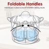 image:imageEfar 114 Stainless Steel Canning Rack Jar Rack for Water Bath Canner  Fits Pots 124 Dia amp Up Holds 7 Pint or 6 Quart Jars Jar Lifter with Foldable Handles Reinforced Frame Dishwasher SafeCanning Rack