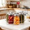 image:imageEfar 114 Stainless Steel Canning Rack Jar Rack for Water Bath Canner  Fits Pots 124 Dia amp Up Holds 7 Pint or 6 Quart Jars Jar Lifter with Foldable Handles Reinforced Frame Dishwasher SafeCanning Rack