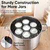 image:imageEfar 114 Stainless Steel Canning Rack Jar Rack for Water Bath Canner  Fits Pots 124 Dia amp Up Holds 7 Pint or 6 Quart Jars Jar Lifter with Foldable Handles Reinforced Frame Dishwasher SafeCanning Rack