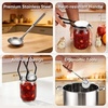 image:imageEfar 114 Stainless Steel Canning Rack Jar Rack for Water Bath Canner  Fits Pots 124 Dia amp Up Holds 7 Pint or 6 Quart Jars Jar Lifter with Foldable Handles Reinforced Frame Dishwasher SafeCanning Rack with Tools Kit