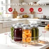 image:imageEfar 114 Stainless Steel Canning Rack Jar Rack for Water Bath Canner  Fits Pots 124 Dia amp Up Holds 7 Pint or 6 Quart Jars Jar Lifter with Foldable Handles Reinforced Frame Dishwasher SafeCanning Rack with Tools Kit
