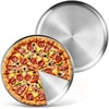 image:imageEfar 12 Stainless Steel Pizza Pan for Oven Pizza Baking Tray Set of 2  Metal Pizza Plate Heavyduty Round Baking Sheet Healthy amp Nontoxic Rustresistant amp Dishwasher Safe2