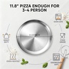 image:imageEfar 12 Stainless Steel Pizza Pan for Oven Pizza Baking Tray Set of 2  Metal Pizza Plate Heavyduty Round Baking Sheet Healthy amp Nontoxic Rustresistant amp Dishwasher Safe1