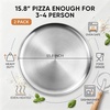 image:imageEfar 12 Stainless Steel Pizza Pan for Oven Pizza Baking Tray Set of 2  Metal Pizza Plate Heavyduty Round Baking Sheet Healthy amp Nontoxic Rustresistant amp Dishwasher Safe2