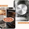 image:imageEfar 135 Stainless Steel Pizza Pan for Oven Pizza Baking Tray Plate  Metal Pizza Plate Heavyduty Round Baking Sheet Healthy amp Nontoxic Rustresistant amp Dishwasher Safe1