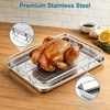 image:imageEfar Air Fryer Basket for Oven Large Air Fryer Basket amp Tray 18 x 13  Stainless Steel Crisper Tray amp Baking Pan for Oven Cooking Broiling Grilling Heavy Duty amp Dishwasher Safe177 x 13