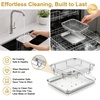 image:imageEfar Air Fryer Basket for Oven Large Air Fryer Basket amp Tray 18 x 13  Stainless Steel Crisper Tray amp Baking Pan for Oven Cooking Broiling Grilling Heavy Duty amp Dishwasher Safe94 x 73