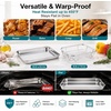 image:imageEfar Air Fryer Basket for Oven Large Air Fryer Basket amp Tray 18 x 13  Stainless Steel Crisper Tray amp Baking Pan for Oven Cooking Broiling Grilling Heavy Duty amp Dishwasher Safe105 x 83