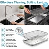 image:imageEfar Air Fryer Basket for Oven Large Air Fryer Basket amp Tray 18 x 13  Stainless Steel Crisper Tray amp Baking Pan for Oven Cooking Broiling Grilling Heavy Duty amp Dishwasher Safe177 x 13