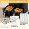 image:imageEfar Air Fryer Racks 77x53 Rectangle Dual Basket Air Fryer Accessories 3Tier Stackable Stainless Steel Cooking Rack Set for Frying Roasting WSilicon Feet amp Antiscald Clip Dishwasher Safe77x53 inch Rectangle Rack