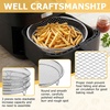 image:imageEfar Air Fryer Racks 77x53 Rectangle Dual Basket Air Fryer Accessories 3Tier Stackable Stainless Steel Cooking Rack Set for Frying Roasting WSilicon Feet amp Antiscald Clip Dishwasher Safe79 inch Round Rack