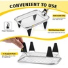 image:imageEfar Air Fryer Racks 77x53 Rectangle Dual Basket Air Fryer Accessories 3Tier Stackable Stainless Steel Cooking Rack Set for Frying Roasting WSilicon Feet amp Antiscald Clip Dishwasher Safe77x53 inch Rectangle Rack