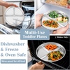 image:imageEfar Stainless Steel Toddler Suction Plates 2 Pack for Baby  3Section Divided Kids Plates amp Removable Silicone Suction Sleeves Unbreakable Stainless Steel Dishwasher SafeBluePink