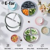 image:imageEfar Stainless Steel Toddler Suction Plates 2 Pack for Baby  3Section Divided Kids Plates amp Removable Silicone Suction Sleeves Unbreakable Stainless Steel Dishwasher SafeBlueGreenBlue  Green  Pink  Grey