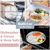 image:imageEfar Stainless Steel Toddler Suction Plates 2 Pack for Baby  3Section Divided Kids Plates amp Removable Silicone Suction Sleeves Unbreakable Stainless Steel Dishwasher SafeBlueGreenPink  Grey