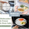image:imageEfar Stainless Steel Toddler Suction Plates 2 Pack for Baby  3Section Divided Kids Plates amp Removable Silicone Suction Sleeves Unbreakable Stainless Steel Dishwasher SafeBlueGreenBlue  Green