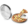 image:imageEfar 12 Stainless Steel Pizza Pan for Oven Pizza Baking Tray Set of 2  Metal Pizza Plate Heavyduty Round Baking Sheet Healthy amp Nontoxic Rustresistant amp Dishwasher Safe2