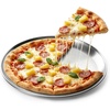 image:imageEfar 12 Stainless Steel Pizza Pan for Oven Pizza Baking Tray Set of 2  Metal Pizza Plate Heavyduty Round Baking Sheet Healthy amp Nontoxic Rustresistant amp Dishwasher Safe1