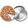 image:imageEfar 135 Stainless Steel Pizza Pan for Oven Pizza Baking Tray Plate  Metal Pizza Plate Heavyduty Round Baking Sheet Healthy amp Nontoxic Rustresistant amp Dishwasher Safe2